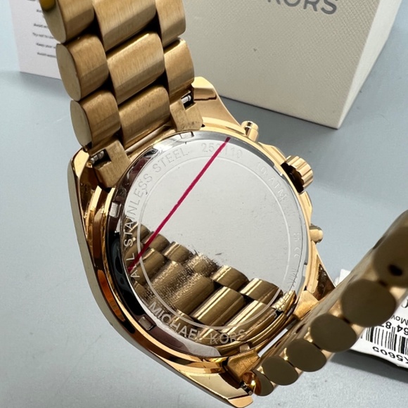 Michael Kors MK5605 Unisex Chronograph 40mm Case Gold Analog Wristwatch BrandNew - Picture 5 of 10
